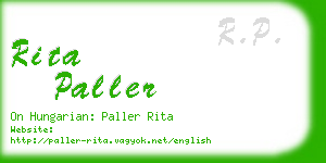 rita paller business card
